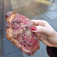 Pistachio Rasberry Crossaint at The Teapot Bakery in Salford