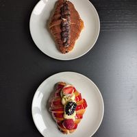 Plant based croissants: tiramisu and ruby jubilee at The Teapot Bakery in Salford