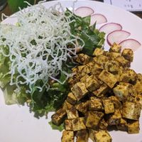 Asian salad with marinated tofu at the mint gastropub in Bethlehem