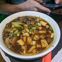Ramen with marinated tofu at the mint gastropub in Bethlehem