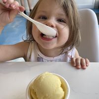 She loves her vegan mango!   at Heaven Creamery in Centennial