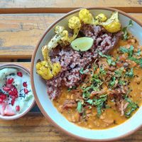 Vegan Lunch of The Day (220 INR) at Burgerie in Mysore