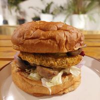 "The Fun Gi" Burger (219 INR) at Burgerie in Mysore