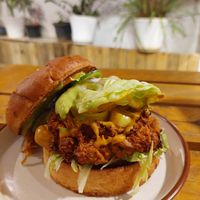 "BBQ Jack" Burger (219 INR) at Burgerie in Mysore