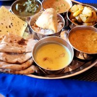Vegan Thali at Qnara Indian Food in Sidemen
