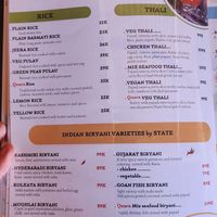 Rice,  Biryani & Thali  - September 2024 at Qnara Indian Food in Sidemen