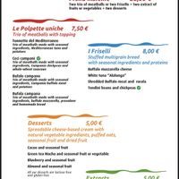 English menu May 2023  at DeaMadre in Naples