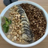 Pb banana smoothie bowl - ask for no brownie on top   at DPS - Fresh in Tuban