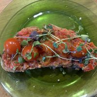 Tomato toast   at Simona Specialty Coffee Club in San Sebastian