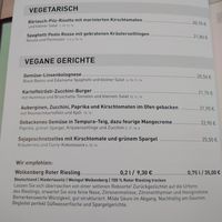 Auszug Speisekarte at Konrad's in Burg