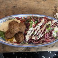 Falafel with salad and hummus  at FLFL - Den Haag  in The Hague
