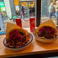 Cauliflower pita and falafel pita at FLFL - Den Haag  in The Hague