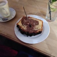 Kinderpunsch, Marmorkuchen, Holunderschorle at Café May - St. Pauli in Hamburg