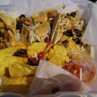 Black bean and corn tacos with mushrooms at Trio Bar and Grill in Columbia