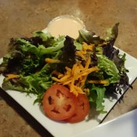 Side salad with vegan thousand island dressing  at Trio Bar and Grill in Columbia