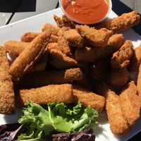 Fried zucchini at Trio Bar and Grill in Columbia