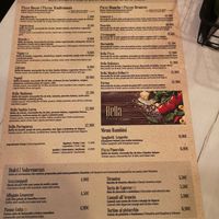 Menu #1 at Bella Pizzeria in Portimao