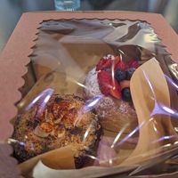S'mores and berry potato brioche with chocolate ganache filling at Knead  in Albuquerque