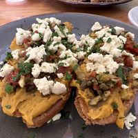 Molletes Muffaletta  at Nanita in Oaxaca