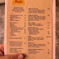 English and Spanish menus available at Nanita in Oaxaca