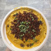 Mac n Cheese with chorizo  at Nanita in Oaxaca