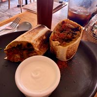 Breakfast burrito   at Nanita in Oaxaca