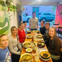 Our vegan group trying everything!   at Nanita in Oaxaca