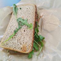 Vegan tofu sandwich at Coffeedesk Kawiarnia - Tamka in Warsaw
