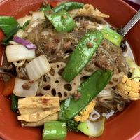 Stir fry Chili glass noodles with beyond beef.  at Spicy Moon  - Bowery in New York City