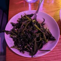 Pea Leaves with Garlic at Spicy Moon  - Bowery in New York City