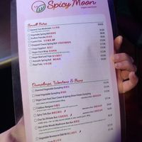 Menu   at Spicy Moon  - Bowery in New York City