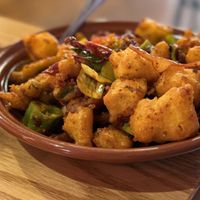 Dry pepper meal  at Spicy Moon  - Bowery in New York City