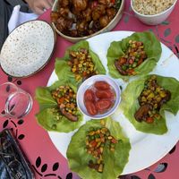 Lettuce wraps, kung pao tofu   at Spicy Moon  - Bowery in New York City