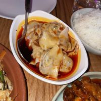 Wontons in chilli oill  at Spicy Moon  - Bowery in New York City