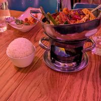 Dry hot pot with vegan duck at Spicy Moon  - Bowery in New York City