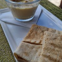 Hummus + pita at MIDO'S in Chefchaouen