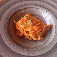 Vegetables lavasagna with vegan besciamella at Agriturismo Maso Alle Rose in Cavrasto