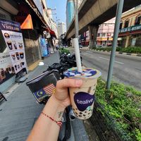 Original pearl milk tea with oat milk at Tealive NU Sentral 2 in Kuala Lumpur
