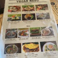 Vegan menu  at Xich Lo in Canggu