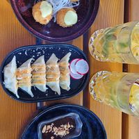 Corn balls, dumplings, summer rolls at Emira in Berlin