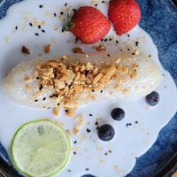 Banana wrapped in sticky rice at Emira in Berlin