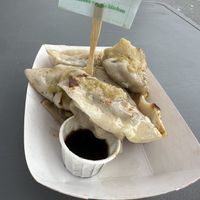 Cha siu dumplings  at BaBa Duck - Troy Farmers Market in Troy