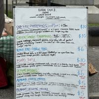 Menu  at BaBa Duck - Troy Farmers Market in Troy