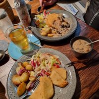 Sellerieschnitzel mit Jägersauce at Helgoländer Fährhaus in Heligoland