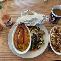 garden bfast with corn tortillas and hash browns...  at Horn's Eatery in New Orleans