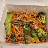 Vegetable stir-fried udon at Kitchen Master in Frisco