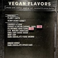 Vegan Ice Cream Menu  at Van Leeuwen Ice Cream in El Segundo