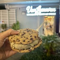 Vegan Pistachio Ice Cream Cookie Sandwich   at Van Leeuwen Ice Cream in El Segundo