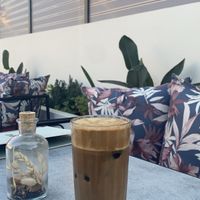 Iced coffee with oat milk   at Marem in Crete