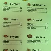 Menu in English    at Vegan Bro  in Batumi